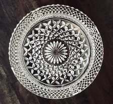 Anchor Hocking Wexford Pattern Large Cut Glass Ashtray 8" — listing 3