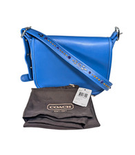 Brown Leather Flap Crossbody Bag with Embossed Monogram — listing 2