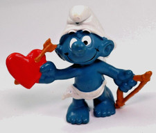 Cupid Smurf PVC Figure with Heart, Bow and Arrow — listing 3