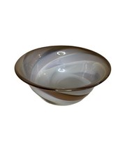 Contemporary Art Glass Bowl with Photographic Murrine-Style Collage Center — listing 2