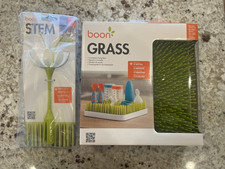 Boon Grass Countertop Baby Bottle Drying Rack with White Base — listing 5