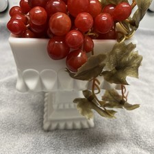 Vintage Emerald Green Pressed Glass Square Pedestal Covered Candy Dish / Wedding Box — listing 6