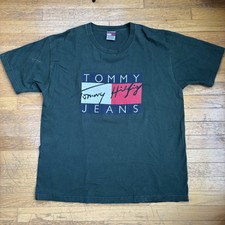 Tommy Jeans Men's Mustard Yellow Logo Crewneck T-Shirt, Size L — listing 3