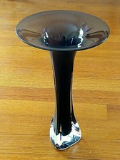 Cobalt Blue Hand-Blown Art Glass Oval Bowl with Rolled Rim — listing 2