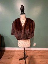 Vintage Mink Fur Stole with Striped Pelt Pattern, Alex Furs Houston — listing 5