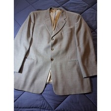 Armani Collezioni Men's Navy Textured Knit Soft-Shoulder Blazer with Patch Pockets — listing 3