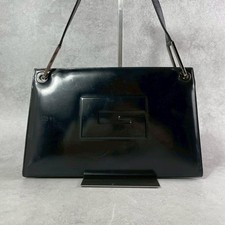 Gucci Vintage Black Patent Leather Small Top-Handle Frame Handbag — listing 5
