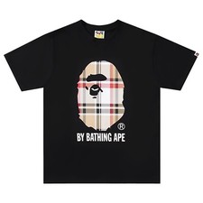 BAPE Check Side Big Ape Head Tee White/Blue — listing 2