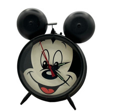 Vintage Sunbeam Disney Mickey Mouse Twin-Bell Wind-Up Alarm Clock
