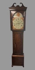 Antique Federal Tall-Case Grandfather Clock with Painted Moon-Phase Dial and Broken-Arch Bonnet — listing 4