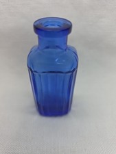 Cobalt Blue Hand-Blown Glass Bud Vase, 4 inches, Made in Turkey