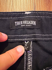 True Religion Men's Red Cargo Shorts, Size 33, Horseshoe Flap Pockets, listing 6