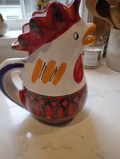 Ceramic Rooster Figural Pitcher / Open Mouth Vessel — listing 3
