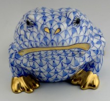 Herend Frog Prince with Golden Ball Figurine Rust Fishnet 1.4in — listing 5