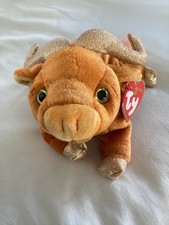 Ty Beanie Baby "Roam" the Buffalo/Ox with Gold Horns (Zodiac Series)