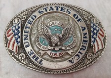 Vintage 1979 The Great American Buckle Co. Serialized Horse Belt Buckle, Hand-Painted Enamel, 3 3/4" x 2 1/2" — listing 5