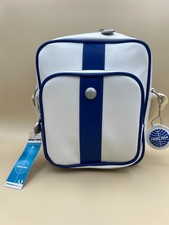 Vintage Pan Am Blue Vinyl Travel Flight Bag with Globe Logo