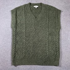 Madewell Gray Knit Button-Front Sweater Vest, Size XS — listing 5