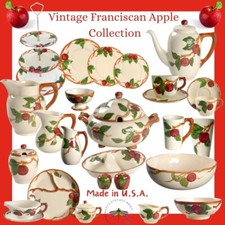 Franciscan Earthenware Dinnerware Set, Terracotta/Orange Banded, Large Service with Serving Pieces — listing 2