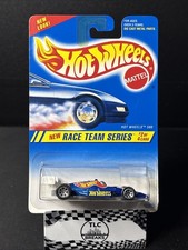 Hot Wheels Blue Race Car with Yellow/Red Flames and Hot Wheels Logo Tampo — listing 5