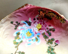 Porcelain Plate with Yellow and Gold Sunburst Floral Border — listing 4