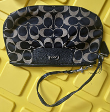 Coach Large Double Zip Wristlet Wallet in Teal Pebbled Leather — listing 3