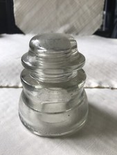 Pair of Vintage Clear Glass Telephone Pole Insulators - Armstrong & Made in USA — listing 5