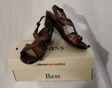G.H. Bass & Co. Cognac & Silver Braided Thong Sandals, Women's Size 6M, listing 6