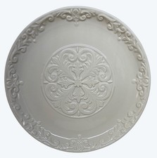 Large Decorative Tuscan-Style Hand-Painted Floral Charger Plate with Scrolling Vine Border — listing 6