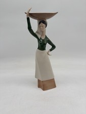 Vintage Crown N Porcelain Figurine of a Seated Lady with Flowers, Made in Germany — listing 5
