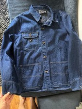 Indigo Denim Chore Jacket / Coverall Work Jacket (photographed off a Rakuten/Zenplus listing screen) — listing 6
