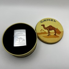 Zippo Camel Brushed Chrome Lighter with Raised Camel Emblem in Original Box — listing 6