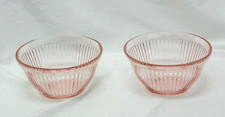 Vintage Depression Glass Ribbed Nappy Bowl, 6 inch with 4 inch opening, Clear Pressed Glass with Sunburst Center — listing 5