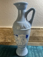 Jim Beam 1961 Grecian D334 Blue Milk Glass Decanter with Stopper — listing 4