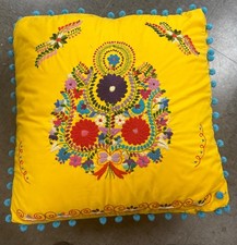Mexican Hand-Embroidered Floral Pillow Sham Cover — listing 6