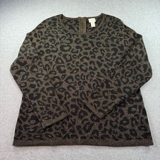 Chico's Metallic Silver Textured Knit Sweater Top — listing 5