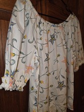 CeCe Short Puff-Sleeve Sweater Top, Bright Cherry, Size L — listing 5