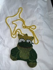 Hand-Beaded Frog & Lily Pad Crossbody Purse with Beaded Strap — listing 5
