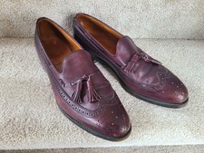 Allen Edmonds Manchester loafer Manchester Burgundy Wingtip Tassel Loafers Size 9.5 D — listing 5