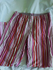 Pink & White Striped Metallic Shimmer Pajama Pants — listing 5