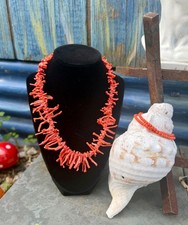 Branch Coral Necklace and Earring Set with Sterling Silver Navajo Pearl Accents — listing 5