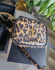 YSL Yves Saint Laurent Leopard Print Calf Hair Shoulder Bag — listing 4