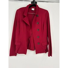 Tribute Women's Silver-Gray Single-Button Blazer, Size 16