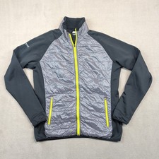 Women's Hybrid Quilted Full-Zip Jacket with Fleece Sleeves, Cream/Ivory Zella / other athletic brand — listing 4