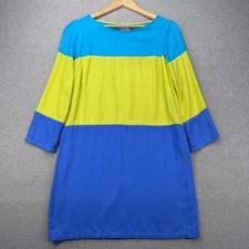 Maeve Colorblock Sundress with Tie Waist, Yellow/Pink/Orange — listing 3