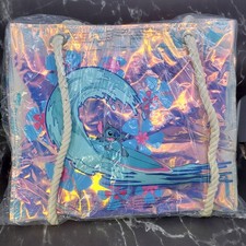 Disney Lilo & Stitch Iridescent Holographic PVC Beach Tote Bag with Rope Handles — listing 5