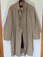 London Fog Men's Tan Single-Breasted Trench Coat with Removable Faux Fur Liner, Size 40 Long — listing 4