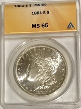 1881-S Morgan Silver Dollar ANACS MS65/65 — listing 5