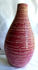 Destinos S.A. Portuguese Ceramic Bud Vase, Ombré Orange & Red Glaze — listing 4