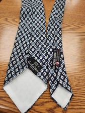 Countess Mara All Silk Necktie, Gold/Grey/Burgundy Abstract Leaf Pattern